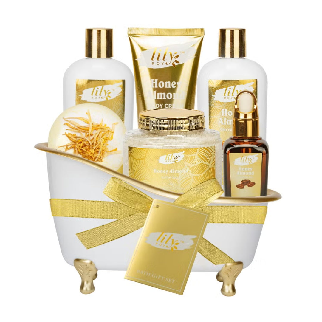 Lily Roy Spa Gift Set – Bath & Body Gift Basket for Women Perfect for Valentine's Day, Mother's Day, Birthdays, Christmas & More