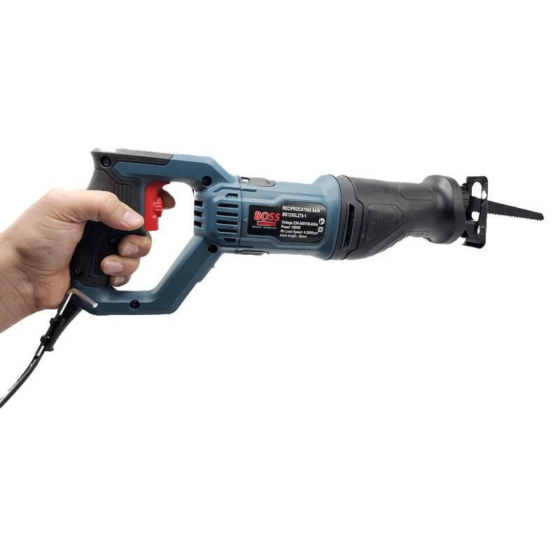 BOSS Horizontal Reciprocating Saw β Electric Power Tool with Variable Speed | Ideal for Wood, MDF, Plastic & Metal Cutting | 2.2kg