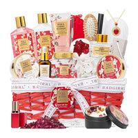 GIRRL 20Pcs Spa Gift Set for Women – Rose & Cherry Blossom Scent
