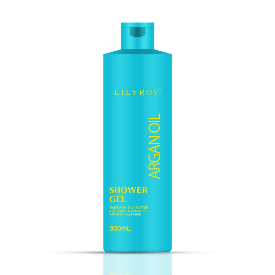 Argan Oil Shower Gel – With Shea Butter, Vitamin E & Argan Oil | Paraben & MIT Free | LILY ROY (409.2g)