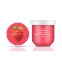 Lily Roy Strawberry Body Butter – Enriched with Vitamin E & Jojoba Oil | 219g for All Skin Types